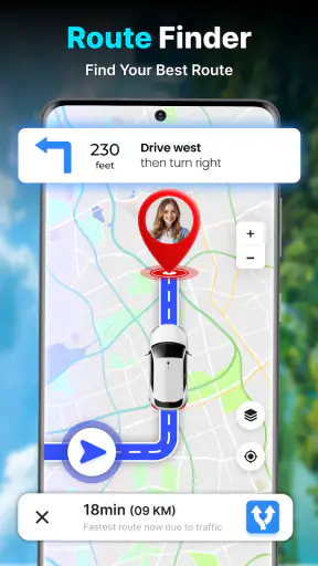 GPS-kartor Röstnavigering screenshot