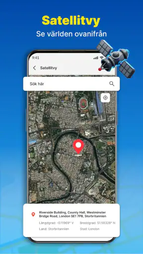 GPS-navigering och ruttkarta screenshot