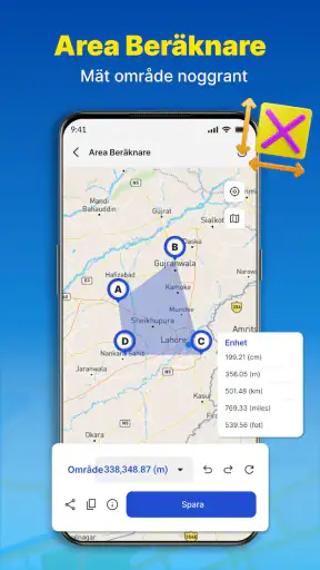 GPS-navigering och ruttkarta screenshot