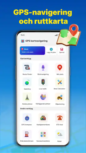GPS-navigering och ruttkarta screenshot
