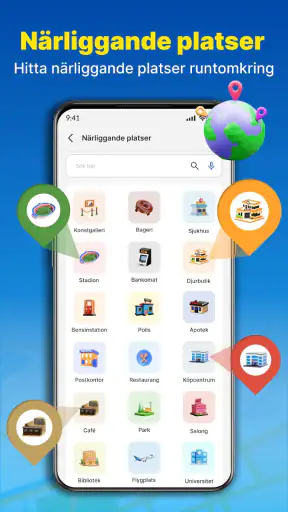 GPS-navigering och ruttkarta screenshot