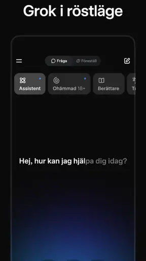 Grok: AI chat på svenska screenshot