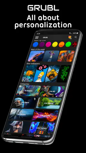 GRUBL™ 4D Live Wallpapers + AI screenshot