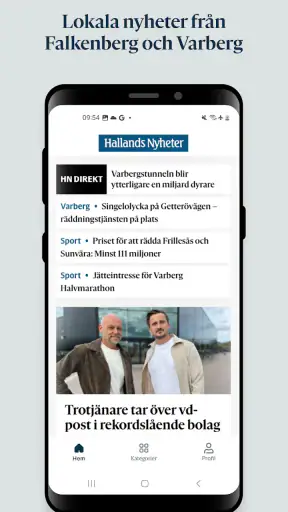 Hallands Nyheter screenshot