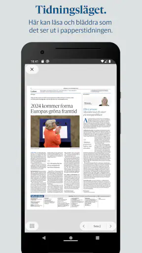Hallands Nyheter e-tidning screenshot