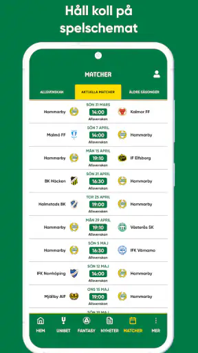 Hammarby Fotboll Live screenshot