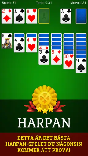 Harpan - Solitaire Spel screenshot