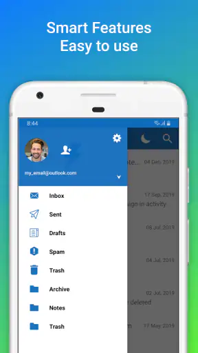 HB Mail for Outlook, Hotmail screenshot