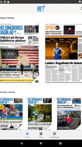 HD E-tidning screenshot