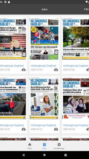 HD E-tidning screenshot