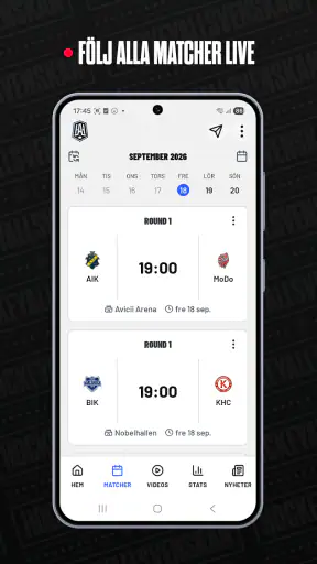 HockeyAllsvenskan screenshot