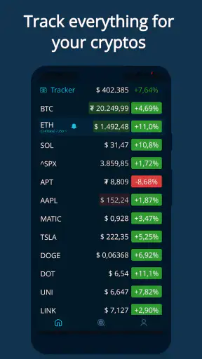 HODL Real-Time Crypto Tracker screenshot