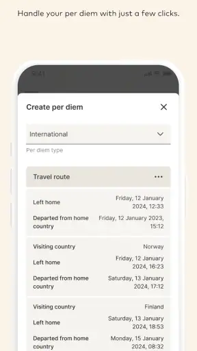 Hogia OpenHR Utlägg & Resa screenshot