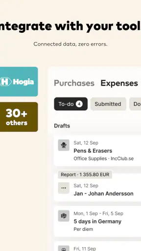 Hogia OpenHR Utlägg & Resa screenshot