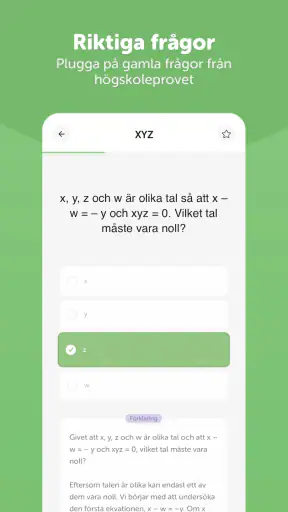 Högskoleprovet 2.0 - Prova på screenshot