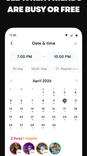 Howbout: shared calendar screenshot