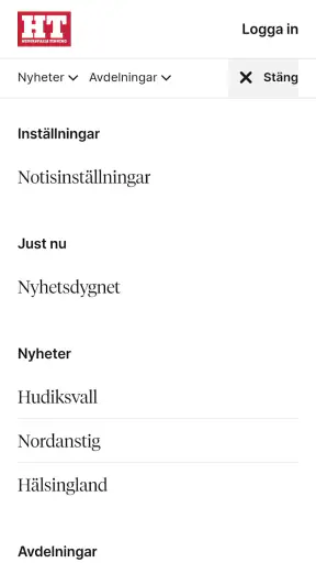 Hudiksvalls Tidning screenshot