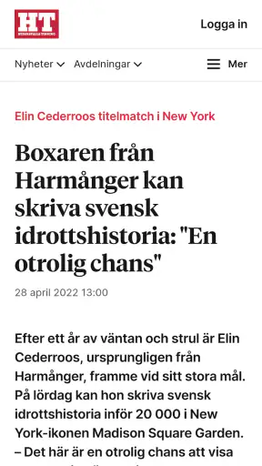 Hudiksvalls Tidning screenshot