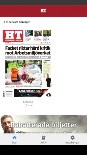 Hudiksvalls Tidning e-tidning screenshot