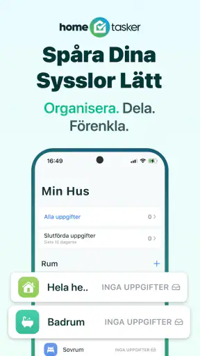 Hushållssysslor och städschema screenshot