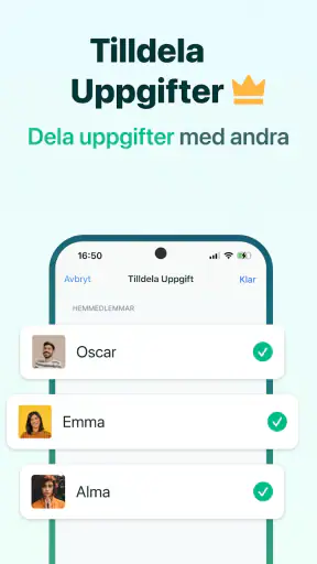 Hushållssysslor och städschema screenshot