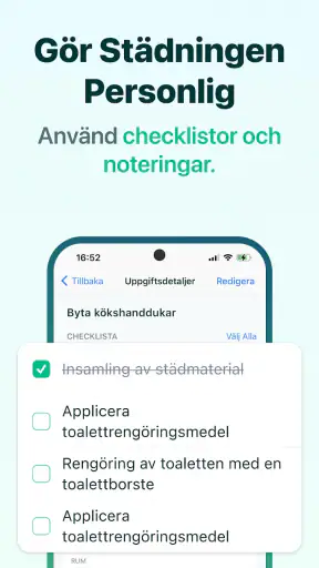 Hushållssysslor och städschema screenshot