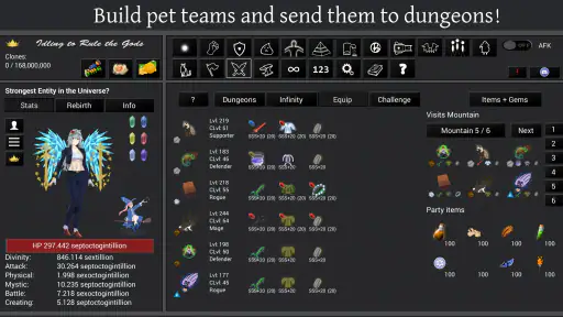 Idling to Rule the Gods screenshot
