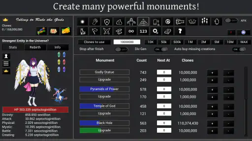 Idling to Rule the Gods screenshot