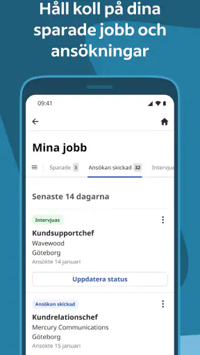 Indeed jobbsök screenshot
