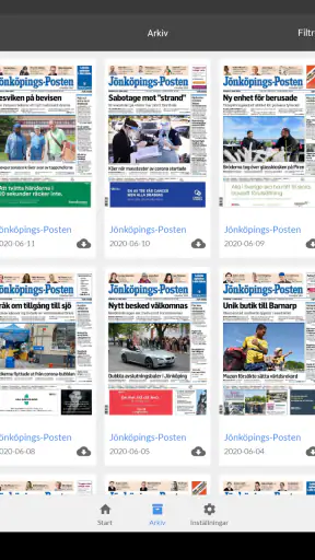 Jönköpings-Posten e-tidning screenshot