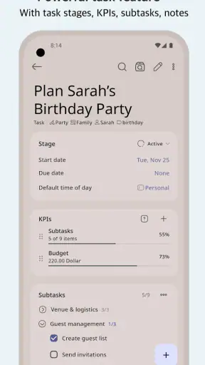 Journal it! Productivity, Note screenshot
