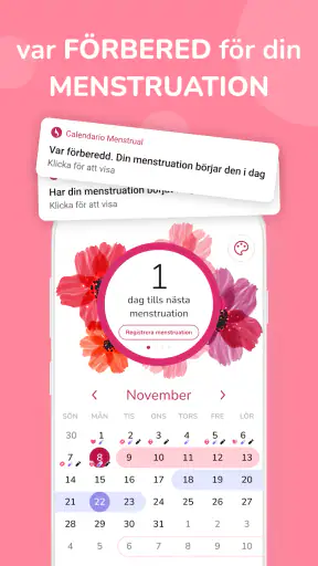 Kalender för menstruation screenshot