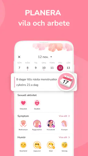 Kalender för menstruation screenshot