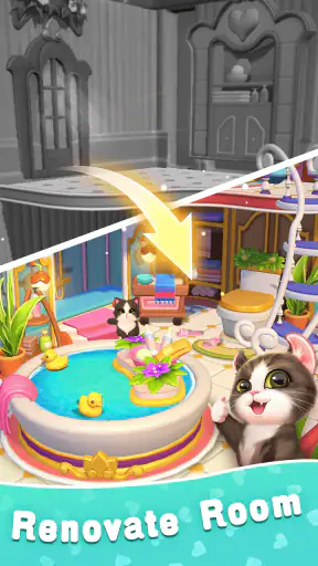 Kitten Match 3D screenshot