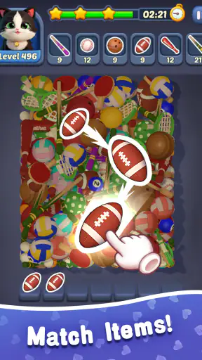Kitten Match 3D screenshot