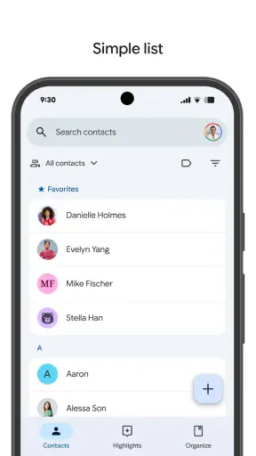 Kontakter screenshot