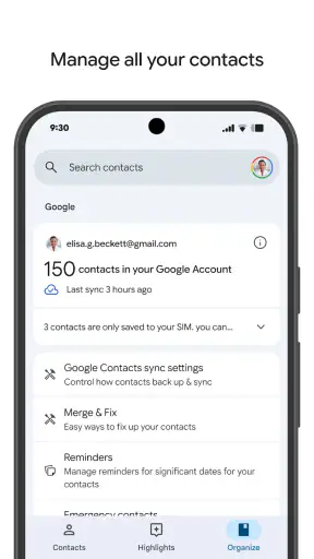 Kontakter screenshot