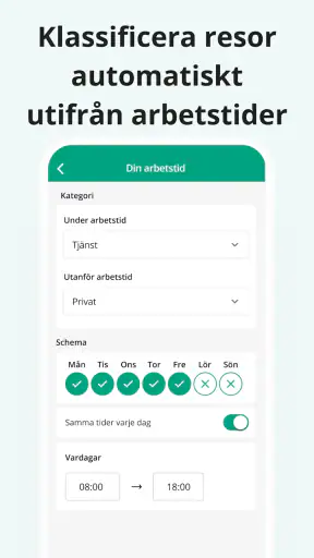 Körjournal från Driversnote screenshot