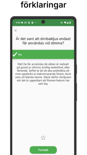 Körkortsfrågor screenshot