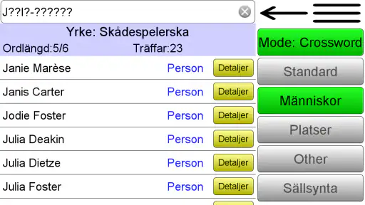 Korsordshjälp screenshot