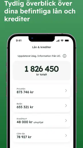 Kreddy - se ditt kreditbetyg screenshot