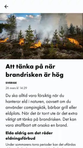 Krisinformation.se screenshot