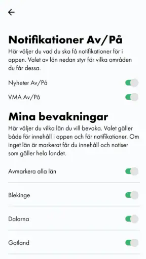 Krisinformation.se screenshot