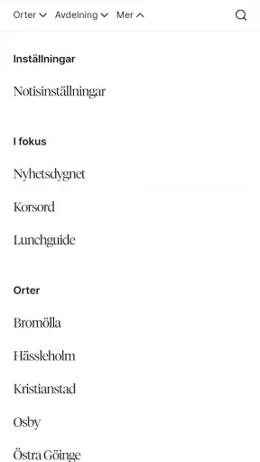 Kristianstadsbladet screenshot