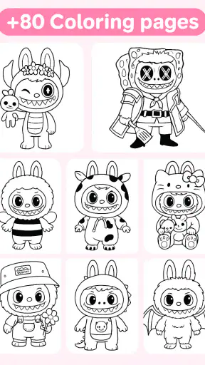Labubu Coloring Games for Kids screenshot