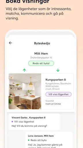 Lägenhetsbyte.se screenshot
