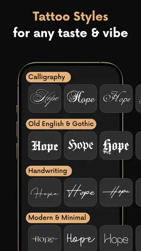 lettering Tattoo - Font Design screenshot