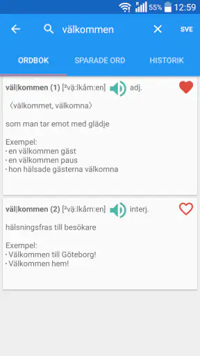 Lexin Lexikon — Svensk Ordbok screenshot