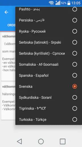 Lexin Lexikon — Svensk Ordbok screenshot