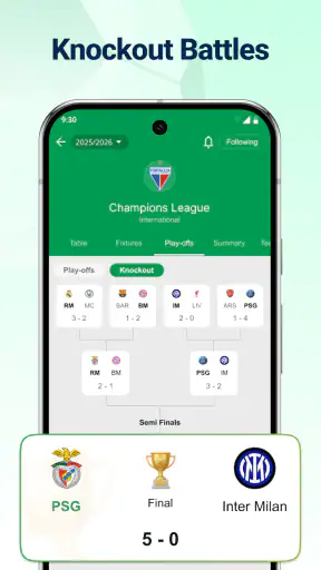 Live Fotbollsresultat screenshot